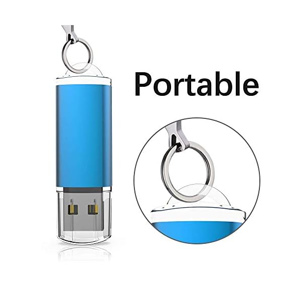 USB Stick 32GB, TOPESEL USB 2.0 Speicherstick USB-Flash-Laufwerk Flash Drive Memory Stick Pendrive, Blau – Bild 7