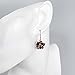 MXYZB Rose Gold Plated Black Rose Flower Hook Earrings Jewelry for Women Girls Hypoallergenic