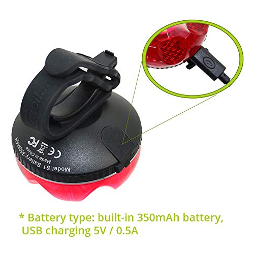Meilan S1 USB Bike taillight Mini 7LED 80Lm 350mAh 7 Modes Rechargeable Bike safelight Breaking Light with G-Sensor - Thumbnail 3