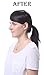 OneDor® Side Swept Clip in Clip on Hair Bang Hair Extension Hair Piece (1B-Off Black)