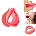 Facial Lift Silicone Rubber Slimmer Massage Muscle Tightener Anti-Aging Anti-Wrinkle Oral Exerciser Mouth Care(Rose-red,black)