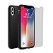 RhinoShield Full Impact Protection Case Compatible with [iPhone X] | Military Grade Drop Protection, Slim, Scratch Resistant - Carbon Fiber Texture [Special Bundle with Screen Protector]