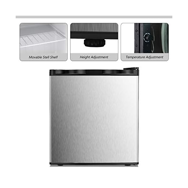 R.W.FLAME Mini Freezer Countertop, Energy Saving 1.1 Cubic Feet Single