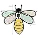 Stained Glass Bee Ornament – Suncatcher – Decorative Bee Gift for Garden Lovers, Beekeeper Gift, Window Décor, Spring & Summer Accent - J Devlin Glass Art ORN 175