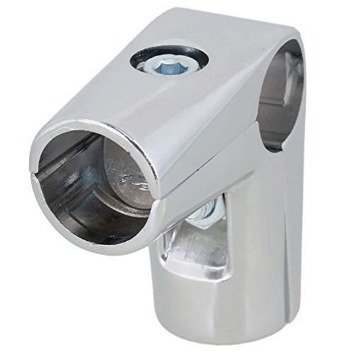 Buy Silver 3 Way L Shape 25mm Rack Clamp Pipe Fittings Elbow Tube