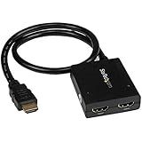 StarTech.com HDMI Cable Splitter - 4K HDMI Splitter 1 In 2 Out - 4K 30Hz - 2 Port HDMI Splitter - HDMI Audio Splitter (ST122HD4KU)