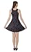 CowCow Womens Fashion Ravens Pattern Halloween Woods & Ghost Skulls Prints Sexy Sleeveless Dress, XS-5XL