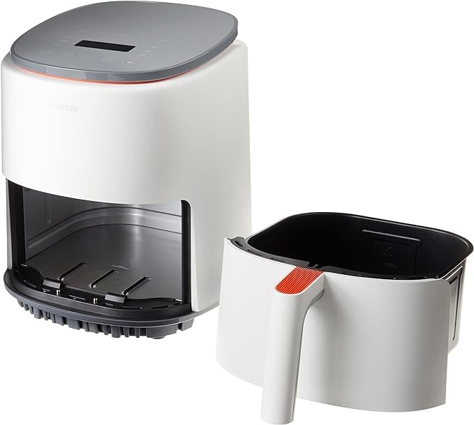 Cosori Air Fryer 4 Qt, 7 funciones de cocción Airfryer, más de 150 recetas en la aplicación gratuita, 97% menos grasa Freidora de Aire, apta para lavavajillas, diseñada para 1-3 personas, Lite 4.0 Quart Smart Air Fryer, blanco