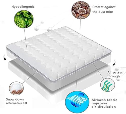 Linens World Soft Air Mattress Topper Temperature Control Tech 5CM Deep Bed Topper (4FT Small Double)
