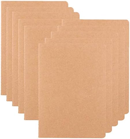 10 Pack Notebook Journals for Travelers, Students and Office, Writing Sketchbook Memo Diary Subject Notebooks Planner with Blank Paper, 60 Pages, 30 Sheets, 8.3x5.5 inch, A5 Size, Travel Journal Set