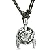 BestAmulets Howling Wolf Dreamcatcher Protection Powers Lucky Charm Leather Pendant Necklace