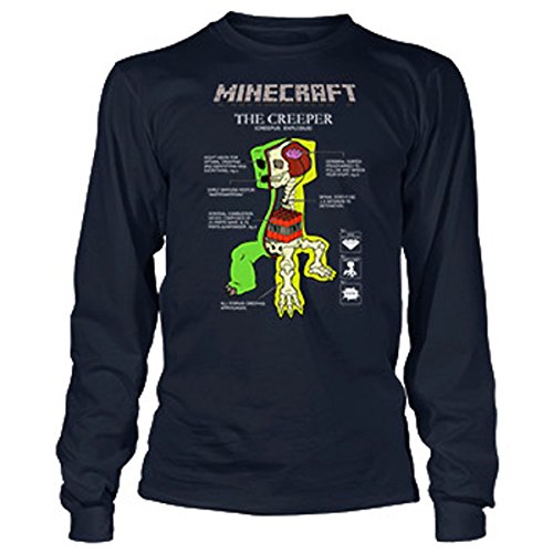 Minecraft Creeper Anatomy Boys 8-20 Long Sleeve Tee (YM)