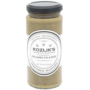 Kozlik's canadian mustard, prepared mustard, balsamic fig&date (850086000339)