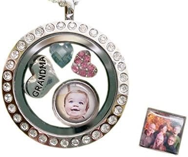 Personalized Floating Charms Bracelet With 1 Floating Charm / Floating Locket Bracelet / Memory Locket /Mothers Day Gift / Rhinestone Locket