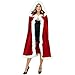 Quesera Women's Christmas Cloak Deluxe Velet Mrs Santa Hooded Cape Costume