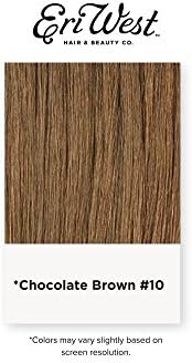 Eri West Clip-in Invisible Ponytail Extension Futura Fiber Ponytail 120g - Yaki Straight 18" Chocolate Brown
