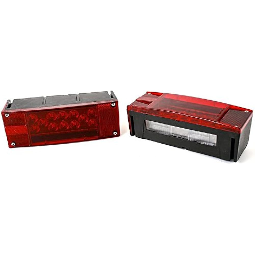 12V Led Low Profile Submersible Rectangular Trailer Light Kit Free