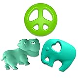 KUTE KEIKI Baby Teething Toys ★ 3 Multi-Colored Teether Toy Variety Pack ★ Organic Teething Silicone ★ BPA FREE ★ For Girls & Boys ★ Freezer & Dishwasher Safe ★ All Natural, High Quality ★ No Lead, Cadmium, or Heavy Metals ★ SATISFACTION GUARANTEED ★ FREE BONUS: Teething Necklace Attachment