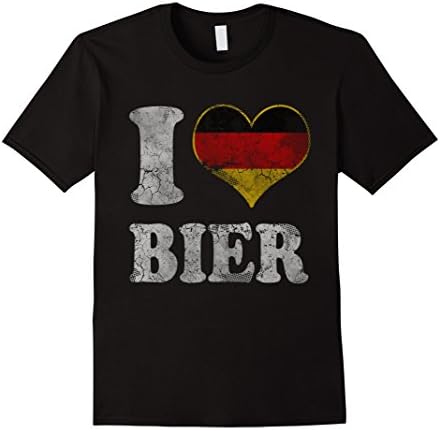 Mens Oktoberfest I Heart German Bier Germany Shirt XL Black