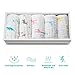 Baby Washcloths, Ricdecor Soft Bath Towels Cotton Cloth Muslin Reusable Wipes Dye Free Perfect for Baby Bath 6 Pack 10”×10” (Pattern 5Pack)