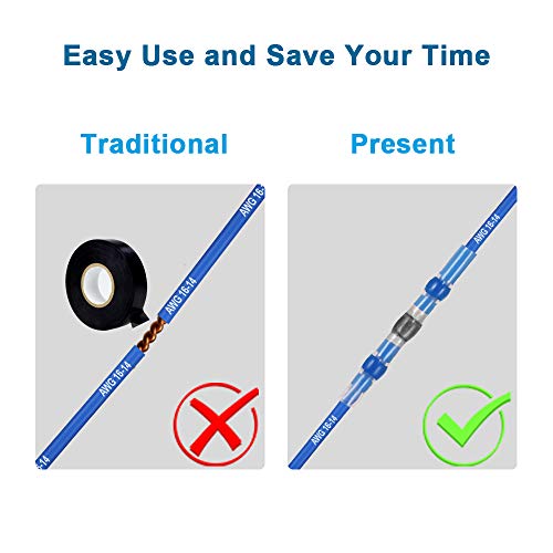 Riseuvo 230pcs Solder Seal Wire Connector - Heat Shrink Butt Connectors, Waterproof Insulated Electrical Butt Terminals, Wire Splice for Automotive Marine Boat Truck Trailer Wiring