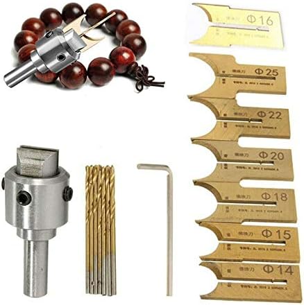 ZN Premium Beads Drill Bit, 16PCs Carbide Ball Blade Woodworking Milling Cutter Molding Tool Beads Router Bit Drills Bit Set 14-25MM