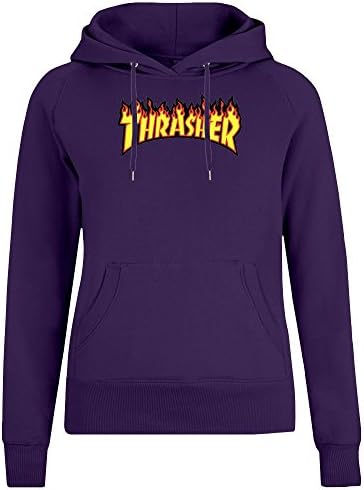 Harma Art Thrasher Jacket Jumper Pullover with Hoodie for Women - 100% Soft Cotton DTG Printing Womens Clothing