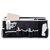 Bedside Caddy Organizer with 12 Pockets Hanging Storage Perfect for College Dorm Rooms and Bunk Beds. Large Size Holds Your Tissues, Books, Tablet, Phone, Water Bottle, and More