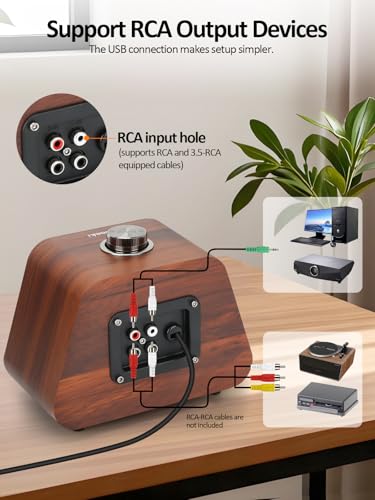 Senmeki Computer Speakers, Mini PC Speaker with Subwoofer, Desktop 2.1 USB Powered Speakers, Bluetooth 5.0 and RCA Input for PC, Laptops, Turntable, Phones, Tablets (K02)