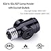 E26 Light Socket to Plug Adapter, 2 Pack Heat-Resistant 2/3 Prong Light Socket Outlet Light Bulb Plug Adapter, Polarized Light Socket Adapter Splitter Converter for Garage Porch (1, Black)