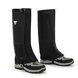 FiveJoy Mountain Hiking Boot Gaiters (Men and Women) - Breathable Waterproof High Leg Cover - Keep Water and Debris Out, Protect Against Sharp Rocks, Bush - For Backpacking Hunting Climbing Outdoors