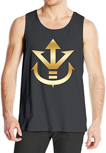 Vegeta Dragon Ball Z Gold Logo Black Men's Tank Top