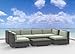 Urban Furnishing.net - OAHU 7pc Modern Outdoor Wicker Patio Furniture Modular Sofa Sectional Set, Fully Assembled - Beige