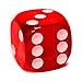 19mm D6 Six-Sided Gaming Transparent Dice (Round Edges, 5pcs)