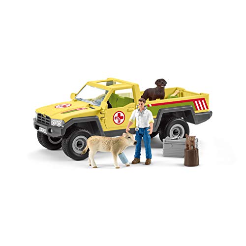 schleich 42503 Tierarztbesuch auf dem Bauernhof, ab 3 Jahren, FARM WORLD - Spielset, 12 Teile – Bild 2