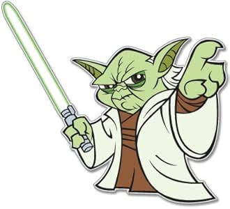 Amazon.com: Star Wars Yoda car bumper window sticker decal 4" x 4