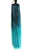 KISSPAT Turquoise Fashion Ombre Dip Dyed Straight Hair Extension, Synthetic Clip In Hair Extensions, 5 Clips , 23-24