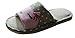 Bronze Times(TM) Unisex Premium Cartoon Cat Polka Dots Flax House Slipper (green S)