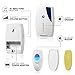 MAGINOVO Wirless Doorbell Battery Operated Powered Remote Control 36 Tones with LED Indicator