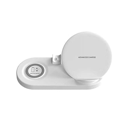 Fast Qi Wireless Charger Kabelloses Induktive Ladepad Ladestation Ladegerät Dock für Apple Watch für Apple iPhone X/Xs/XS MAX/XR,Schnellladestation Für Samsung Glaxy S9 / S9 Plus Note 9 (Weiß)