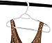 Popular Design Products 50 pc White Plastic Hangers with Built-in Grip Strip Non-Slip Pads - Perfect for Dresses, Blouses and Pants - Work Great for Shirts, Ties, Scarves and Sweaters