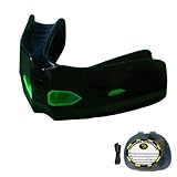 Brain-Pad Adult Tactical Training Mouth Guard, Black/Green