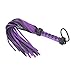 MSSMART (TM Premium Suede Leather Floggers and Whips with Braided Handle Flogger,Purple
