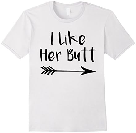 Men's I Like Her Butt T-Shirt I Like His Beard - Couple XL White