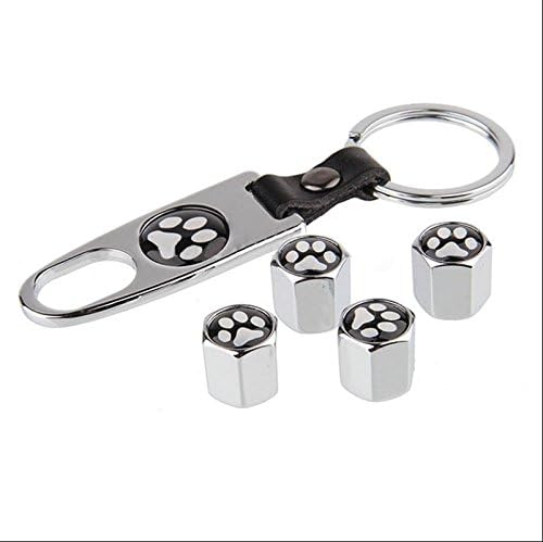 Katheriney Silver Bear's Paw Car Air Valve Caps Airtight Tire Wheel Stems Dust Cover Fits