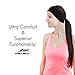 Ponytail Headband (Black) by FAST MILE - Ear Warmer - Sweatband - Sports, Fitness and Fashion - Gift for Girlfriend - LIFETIME 100% Money-Back Guarantee