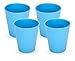 Green Eats Tumblers Drinking Cups, 4 Pack, Blue