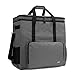 CURMIO Dual-Layer PC Carrying Case, Desktop Travel Bag with Removable Bottom Board for PC Tower, Keyboard, Mouse, Bag Only, Grey