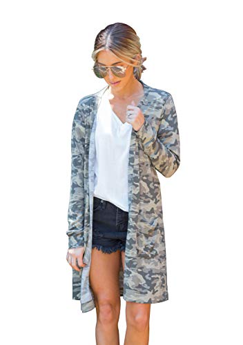 Women's Lightweight Camo Cardigan (Large, Camo) - Thumbnail 2