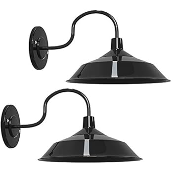 black gooseneck wall light